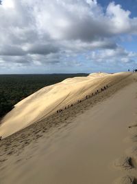 Scenic view of desert against sky