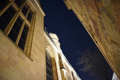 Low angle view of building against clear sky