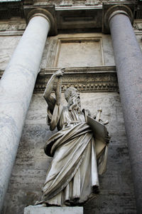Low angle view of buddha statue