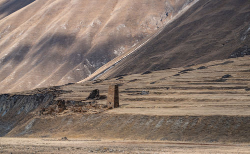 High angle view of road on land