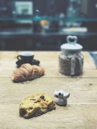 Close-up of cookies on table