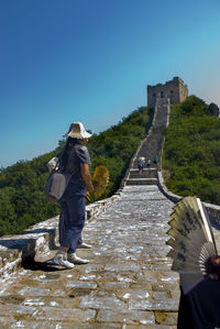 People on great wall of china