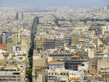 High angle view of cityscape