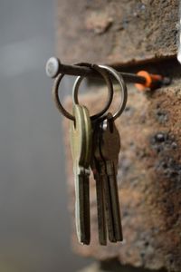 Close-up of rusty chain