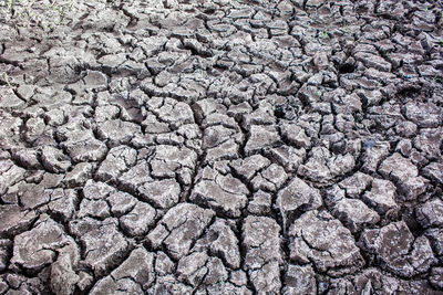 Full frame shot of cracked land