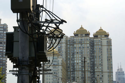 Low angle view of buildings against sky