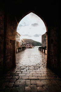 Footpath seen through arch