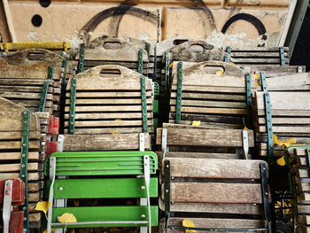 Stack of old chairs