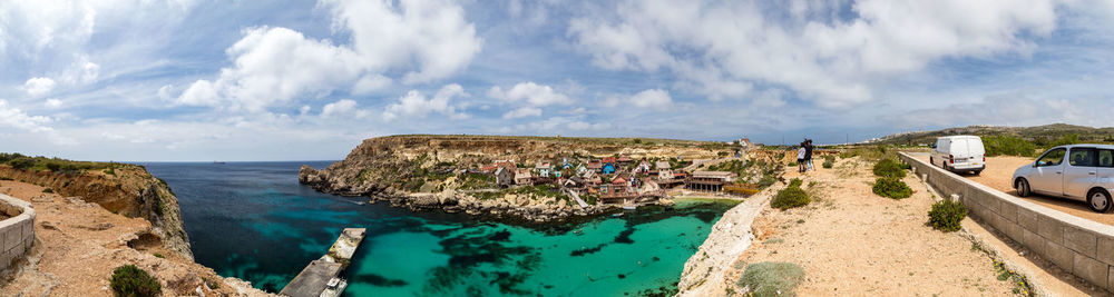 Panoramic view of sea against sky