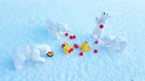 High angle view of multi colored candies