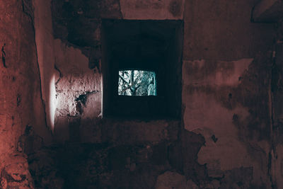 Interior of abandoned building