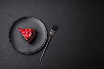 High angle view of heart shapes on table