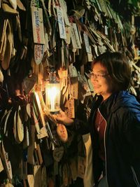 Woman standing in a market