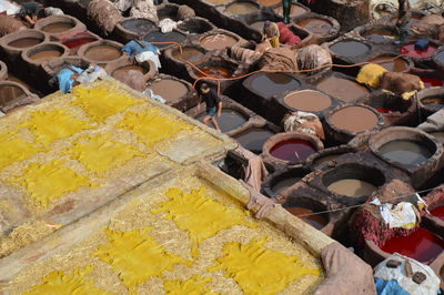 Colorful objects on table