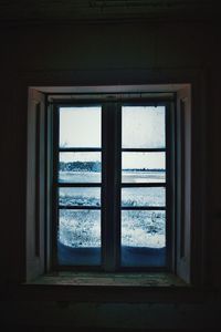 Sea seen through window