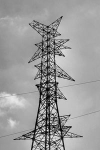 Low angle view of power lines