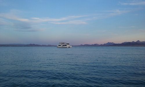 Boats in sea