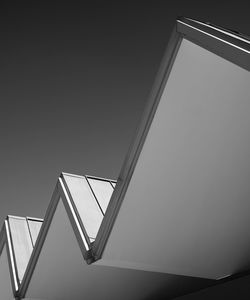 Low angle view of modern building against clear sky