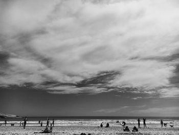 Tourists enjoying on beach