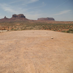 Scenic view of desert against sky