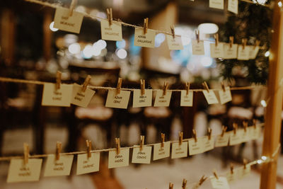 Close-up of padlocks