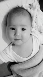 Close-up portrait of a cute baby