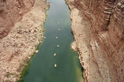 Grand canyon yellow rivet usa , birdview