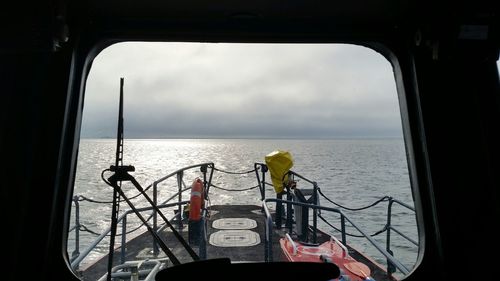 View of sea against cloudy sky