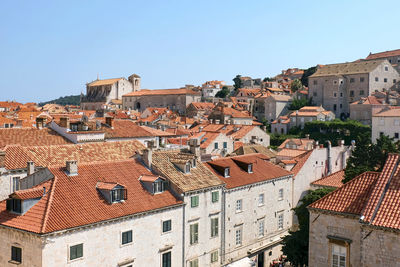 Dubrovnik old town. the walls of dubrovnik. unesco world heritage site.