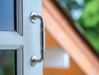 Close-up of metal door