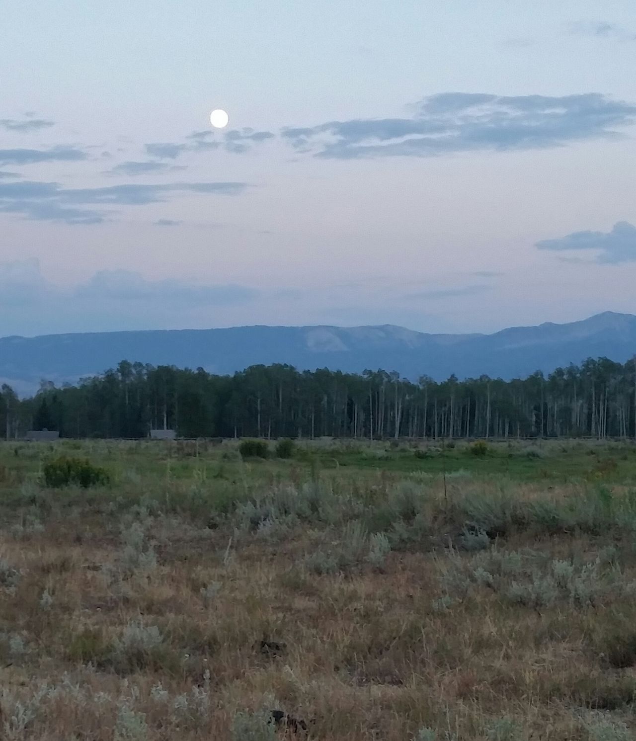 Moon over wyoming