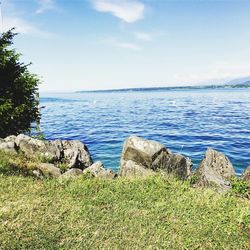 Scenic view of sea against sky