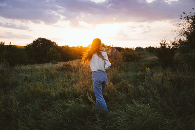 National relaxation day, relaxation practices, mental health, slow living concept. young girl 