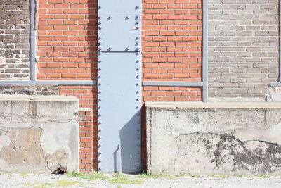 Brick wall of building
