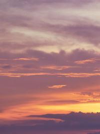 Low angle view of sky during sunset