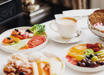 Close-up of food on table