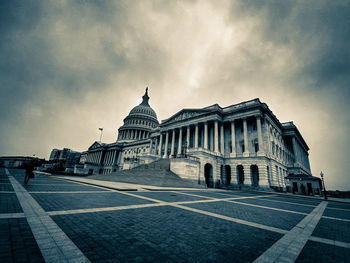 View of building against cloudy sky