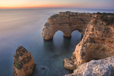 Mesquita beach arch at sunset