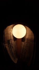 Close-up of illuminated lamp