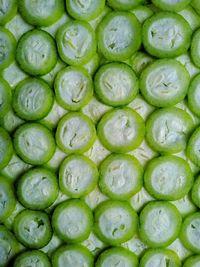 Full frame shot of sliced vegetable