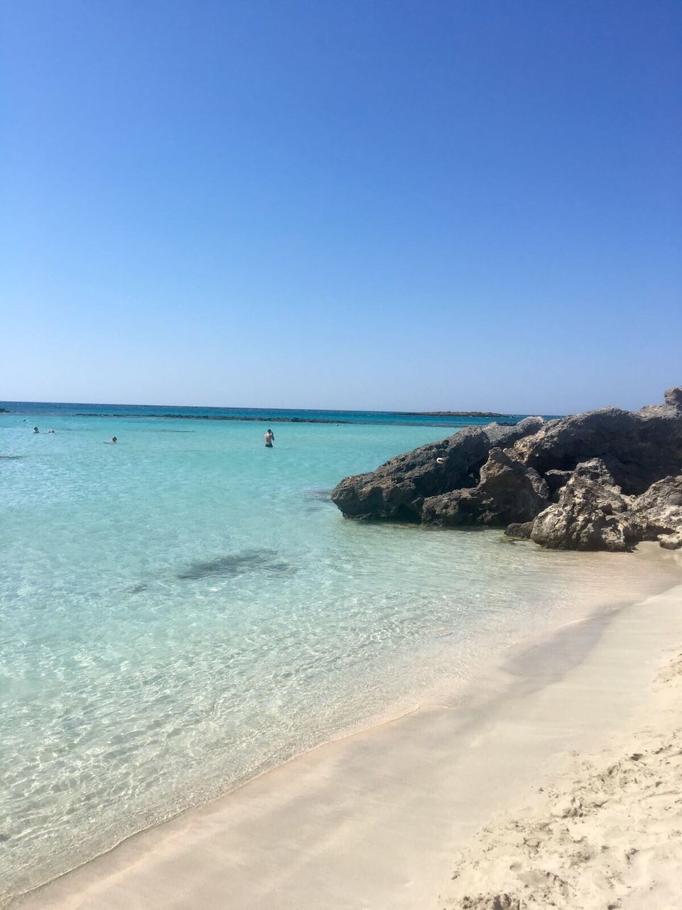 SCENIC VIEW OF BEACH AGAINST BLUE SKY