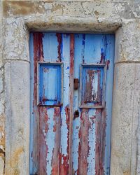 Close-up of closed door