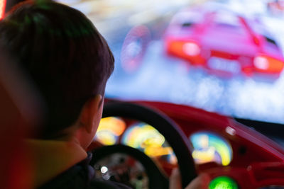 Portrait of child playing video games