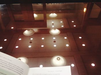 Low angle view of electric lamp