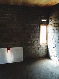 Brick wall against brick wall