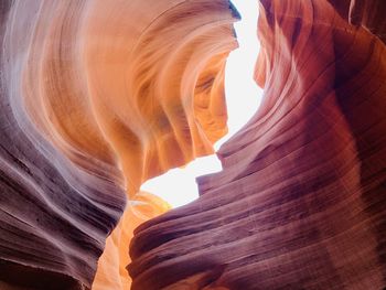 Low angle view of rock formations