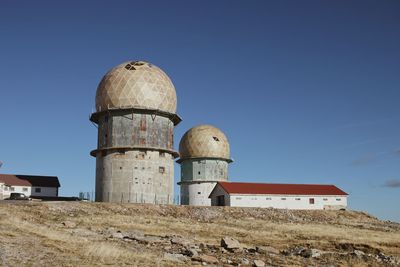 Low angle view of old building against sky