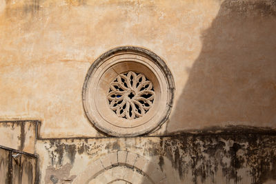 The smallest rose window of the basilica of san giorgio in syracuse