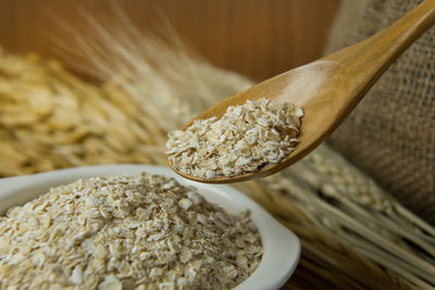 Close-up of bread on table