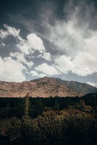 Scenic view of dramatic landscape against sky